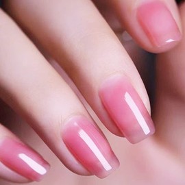 Vishine Transparent Shine Pink Jelly Natural Gel Nail Polish Color UV LED Gel Varnish Long-Lasting Manicure Nail Art 0.5 fl oz