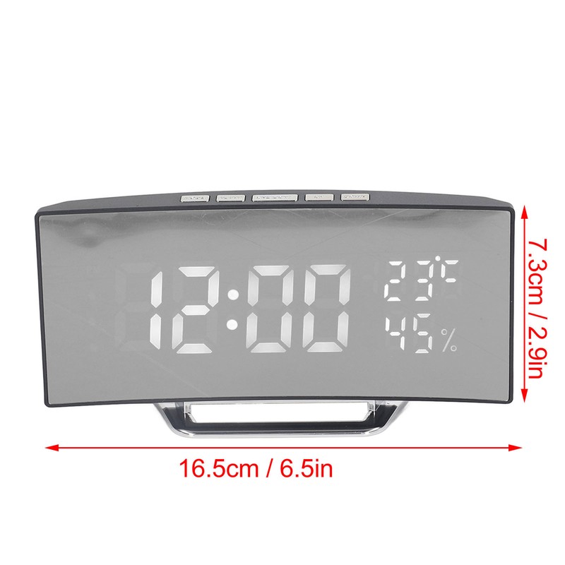 LED Digital Clock 3 Level Brightness Snooze USB Battery Powered
