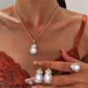 Atentuyi Gold Brides Wedding Earring and Necklace Set Ring Jewellery