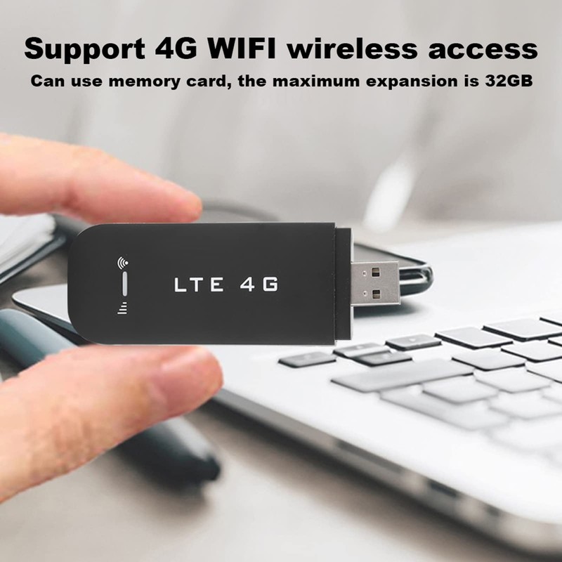 4G USB Router WiFi, 100Mbps High-Speed USB Memory Stick, WiFi