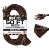 Iron Forge Cable 50 Ft Brown Outdoor Extension Cord with