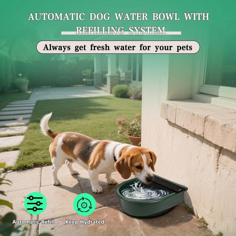 Boajf Automatic Dog Water Bowl 1 Gallon with Float Valve
