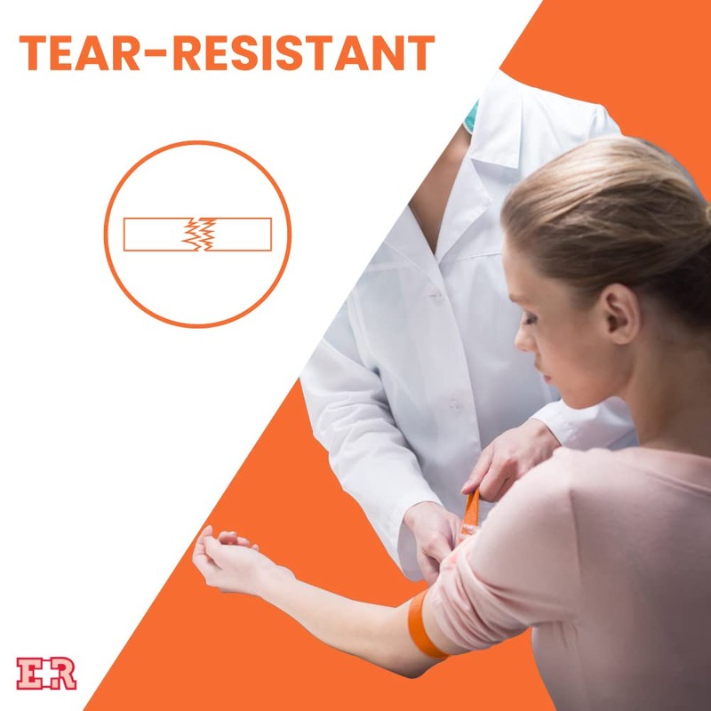 Ever Ready First Aid Orange Latex-Free Disposable Tourniquet – 10