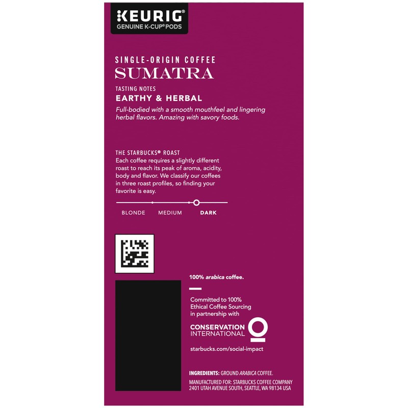 Starbucks Sumatra Coffee K-Cups