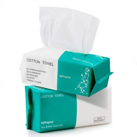 Pack of 2 Disposable Face Towels, Face Wipes for Washing the Face, Soft Cotton Face Wipes, Face Cleansing Wipes for Washing and Drying for Cleaning, Lint-Free Make-Up Wipes