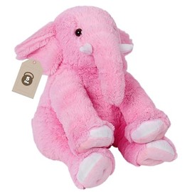 Weighted Elephant Stuffed Animals, 5Lb Weighted Plush Giant 16in Elephant Throw Pillow Plushie for Boys, and Girls Christmas (Pink)