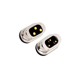 1Pair 1Pin/2Pin/3Pin/4Pin/5Pin Runway Magnetic Pogo Pin Connector,5V 2A DC Power Male+Female Socket Charge Spring Loaded Magnet Pogo Pin Connector DC Power Charging Connector Power Socket (3Pin)