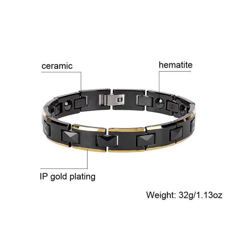 Ceramic Tungsten Steel Therapy Bracelet Health Care Lose Weight Bracelet