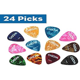 Cascha Plectrums for Acoustic Guitar Electric Guitar Ukulele Bass Guitar Picks Guitar Accessories Set of 12