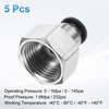 QUARKZMAN 5pcs Push to Connect Fittings 8mm Pipe Outer Diameter