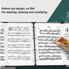 Sheet Music Folder, 4 Page Piano Sheet Music Binder, Detachable A4 Size Piano Score Binder, Expand Music Folder Organizer, for Holding Sheet Music and Storing Files
