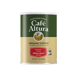 Cafe Altura Ground Organic Coffee, French Roast, 12 oz Can (Pack of 3)