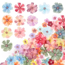 Auiremrti Pack of 150 Small Artificial Flowers for Crafts, Mini Artificial Flower Heads, Fabric Flowers, Small Silk Flower Heads for DIY Garlands, Home, Party Decoration