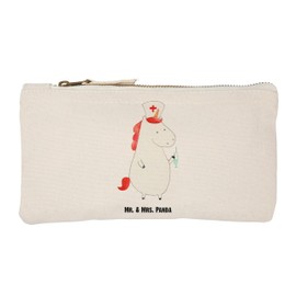 Mr. & Mrs. Panda Unicorn Nurse Make-Up Bag, White, Hand Drawn