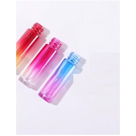 YORROR 10 Packs 10ml Gradient Color Essential Oil Roller Bottles,Thick Glass Empty Refillable Roll On Bottles with Stainless Steel Roller Balls for Travel,Fragrance,Perfume, Essential Oil (Blue)