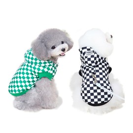 Dog Clothes, Autumn & Winter, Down Harness Included, Warm, Outerwear, Vest, Harness, Dog Clothes, Down Jacket, Small Dogs, Cats, PetGround (M, Black)