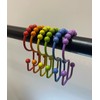 Qazvmlp Shower Curtain Hooks,304 Stainless Steel Shower Rings for Bathroom,Double