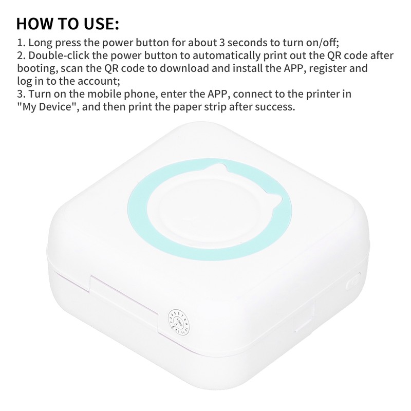 Mini Printer Thermal Portable Wireless Bluetooth Label Wrong Question Printing