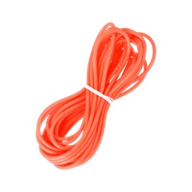 PATIKIL Hollow Pipe Rubber Cord 5.5 Yards 3mm, Hollow Tube Silicone Tubing Spool with 1.5mm ID Hole for DIY Jewelry Making Knitting Beading Craft, Orange-red
