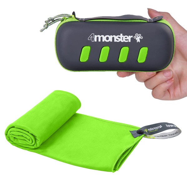 4monster Microfiber Travel Towel,Lightweight Gym Towel, Super Absorbent,Quick Drying,Soft, Sport