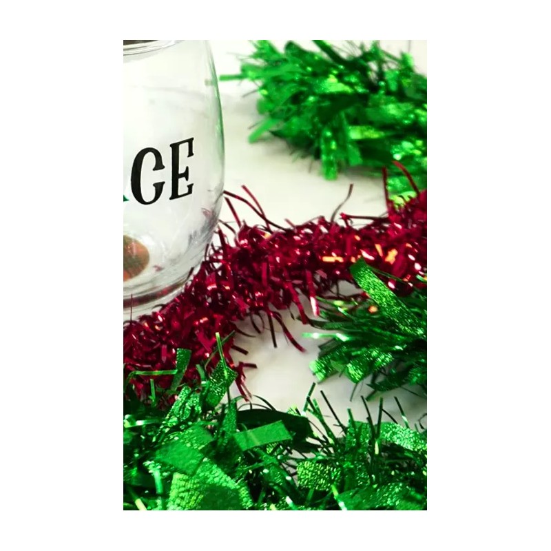TMD Peace & Joy Set of 2 Stemless Wine Glasses