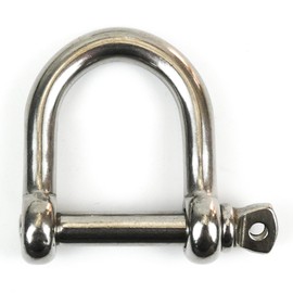 DAUMLINK® Aisi 316 Stainless Steel Wide D-Shackles for Connecting Chains or Tamps to Eyelets 8 mm Pack of 2