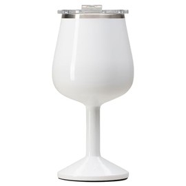 ORCA Vino 15oz | Temperature Insulated Mug, Vacuum Sealed Stainless Steel Wine Glass with Lid, Cup Keeps Drinks Ice Cold or Hot — Pearl