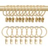 40 Pcs 1.5" Metal Curtain Rings with Clips Curtain Rod
