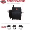 Char-Griller 23 In. Barrel Grill Cover Fits Models: 2123, 2823,