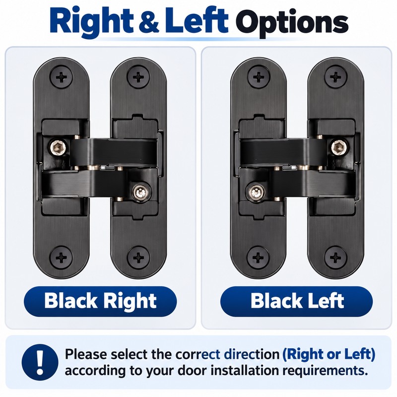 3D Adjustable Hidden Door Hinge for Solid Wood Doors –