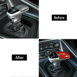 ABS Red for Challenger ST SRT Charger Scat Pack Durango 2015-2019 Car Interior Accessories Gear Shift Knob Cover Trim 1PCS