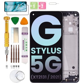 LCD Display Assembly for Motorola Moto G Stylus 5G Version (2021 Version) XT2131 Screen Replacement kit (Black)