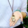Notomo Presence Tin Robo Motif Leather Necklace Leather Cord Unisex