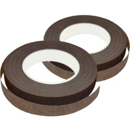 FiveSeasonStuff Florist Tape in Brown for Making Wedding Bouquet and Bundling Stems (2 Rolls) 30 Yards Each |Buttonholes, Corsages DIY Florsitry Supplies (54.8 Metres)