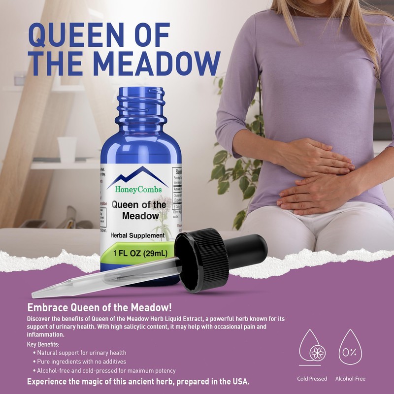 HoneyCombs Queen of The Meadow (Meadowsweet) – Herbal Supplement for