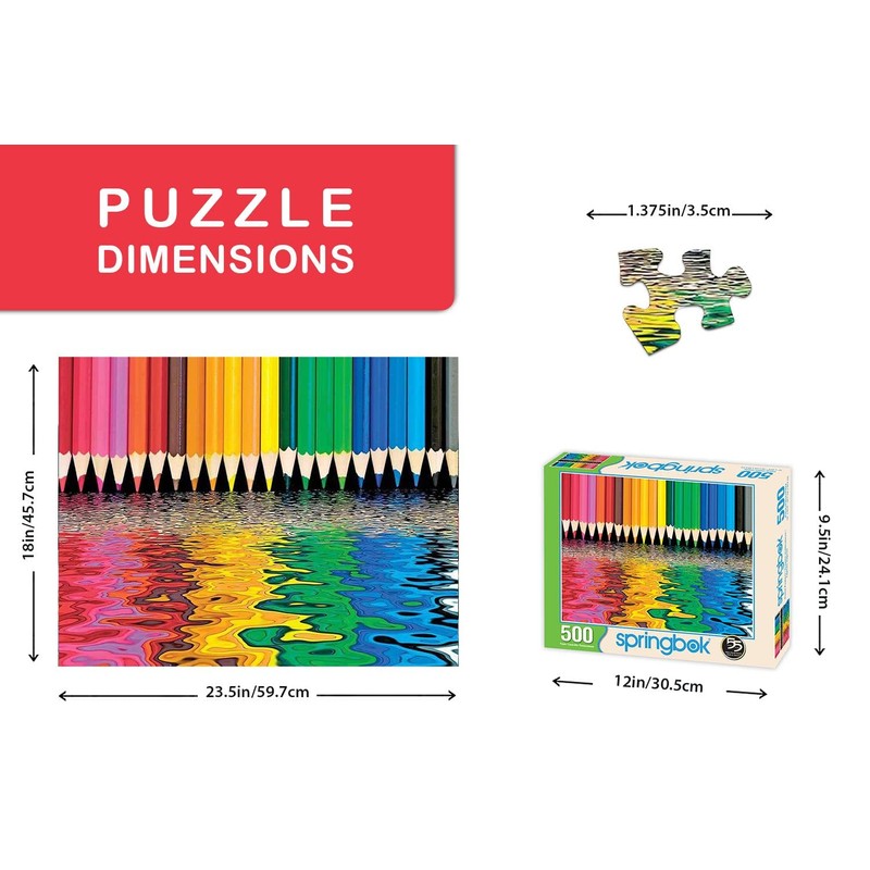 Springbok Pencil Pushers 500 piece Jigsaw Puzzle for Adults and