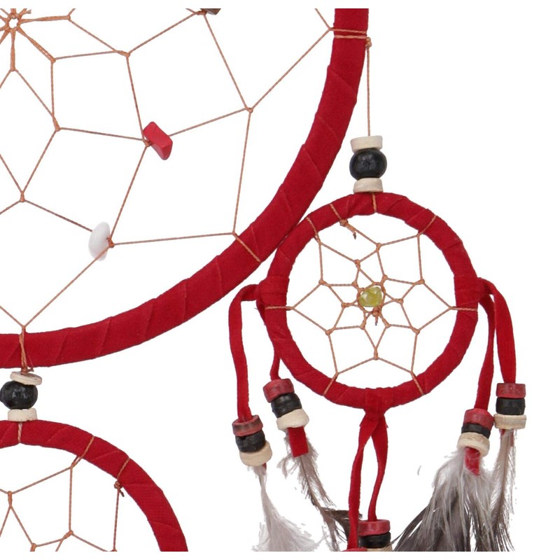 GURU SHOP Dream Catcher with Semi-Precious Stones - Red Diameter