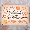 Autumn Welcome Metal Sign in 15 x 20 cm with