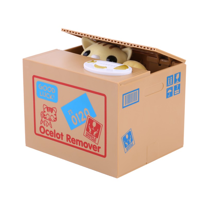 Cat Money Box Coin Bank, Automatic Stealing Coins Cents Bank