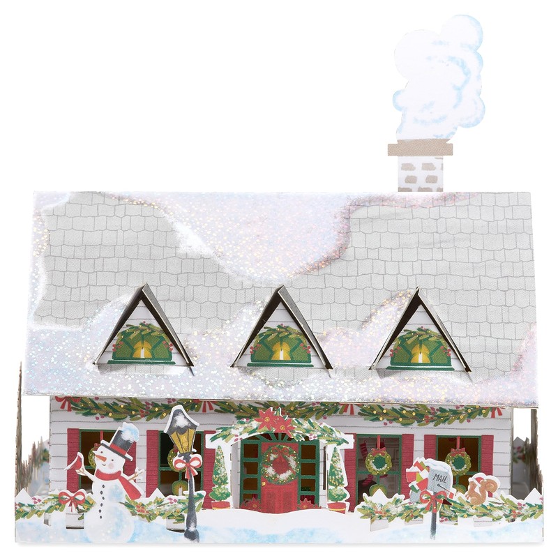 American Greetings Pop Up Christmas Village Décor Keepsake with Envelope