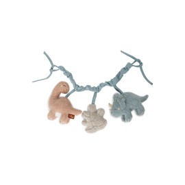 Jollein Kinderwagenkette Roarsome - Dinos - Kinderwagen Spielzeug - Babyschale Spielzeug - Kinderwagen Zubehör