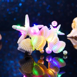 GRAEEN Starfish Hair Clips Mermaid Seashell Hair Barrettes Pearls Under The Sea Hair Accessories for Women (Colorful)