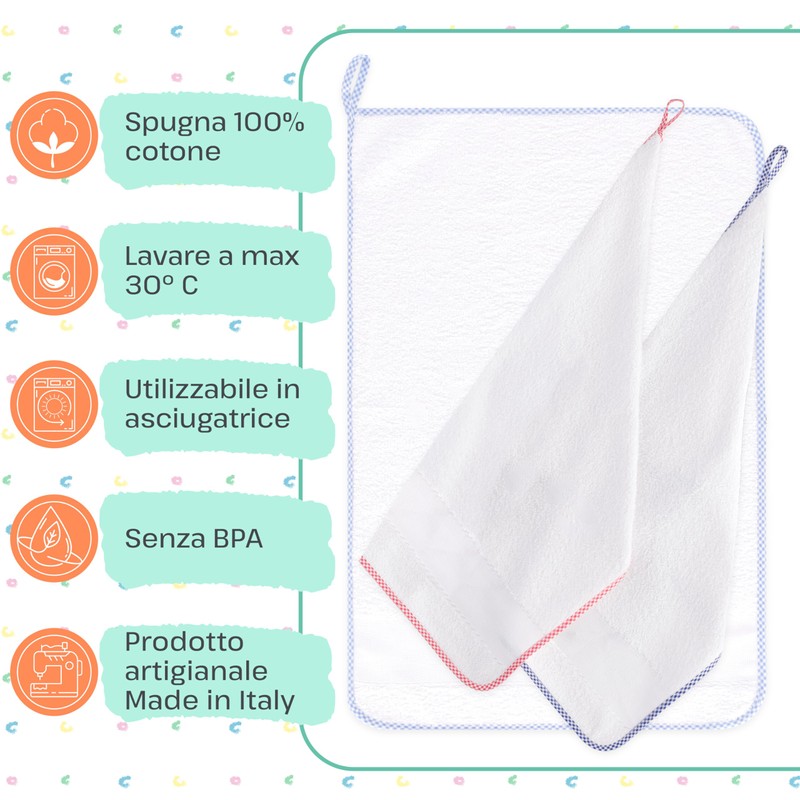 EMMEBi Hand Towels for Nursery and School for Embroidery with
