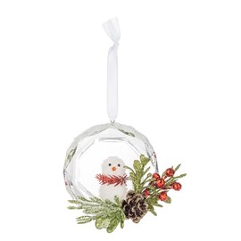 Ganz Krystal Snowglobe Ornament, Snowman (KK649)