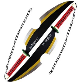Set of (2 pc) 31.5” Fantasy Anime Foam Uzui Tengen Cosplay Prop Sword Blade Katana Costume LARP Friendly Safety