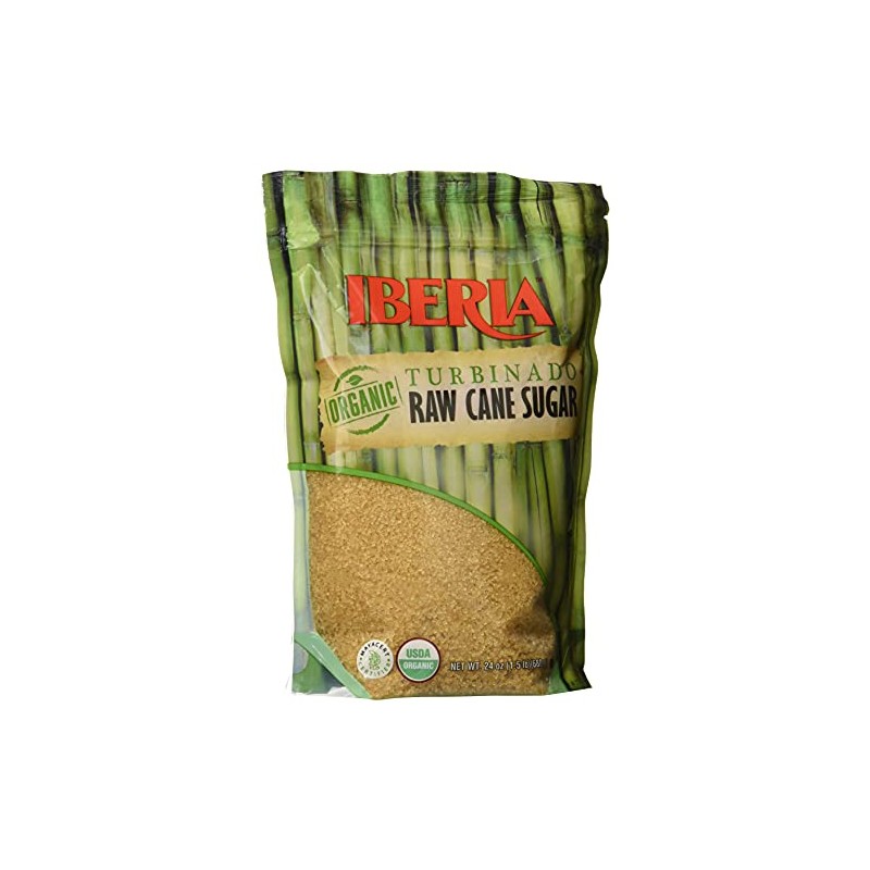 Iberia Organic Turbinado Raw Cane Sugar, 1.5 lbs (Pack of