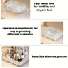 NOBLEPOSH Luxury Makeup Organizer, Vanity Countertop Organizer, Elegant Makeup &