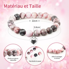 Hapculon Mom Armband Geschenk für Frauen, Geschenk für Frauen Naturstein Armband, Valentinstag für Oma Mama Schwester Freundin