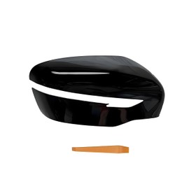 TKPUFR Left Driver Side Mirror Cover Cap Compatible with Nissan Rogue 2014-2019 Nissan Murano 2015-2024 Glossy Black