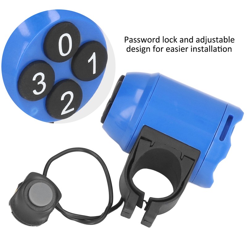 Bike Alarm Horn Electric Bicycle Security Bell Waterproof ABS Adjustable
